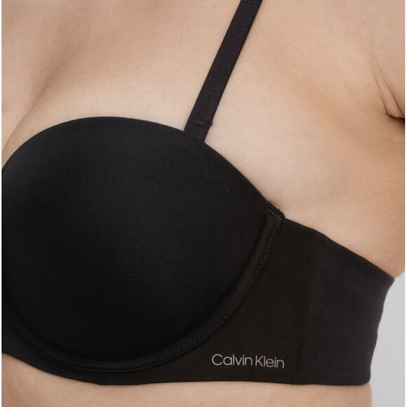 NWT Calvin Klein Strapless Push-Up Bra Black 32D - Picture 2 of 14